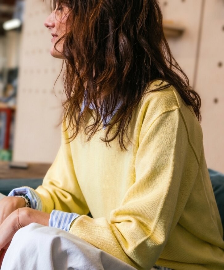 Pull mérinos uni femme