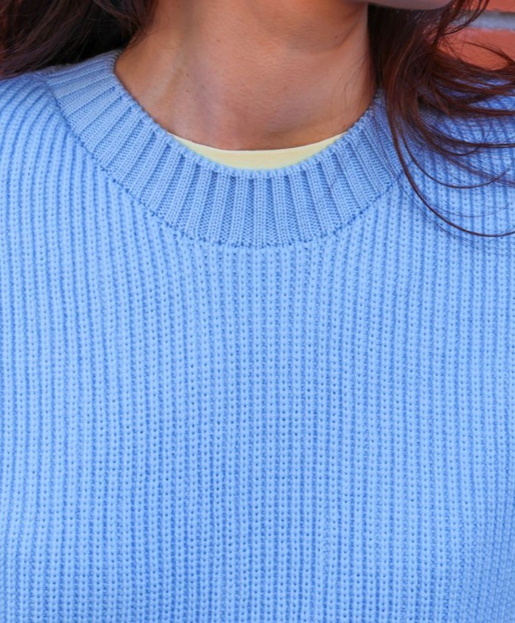 Pull sans manches bleu ciel -