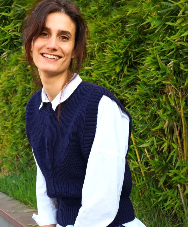 Pull sans manches bleu marine