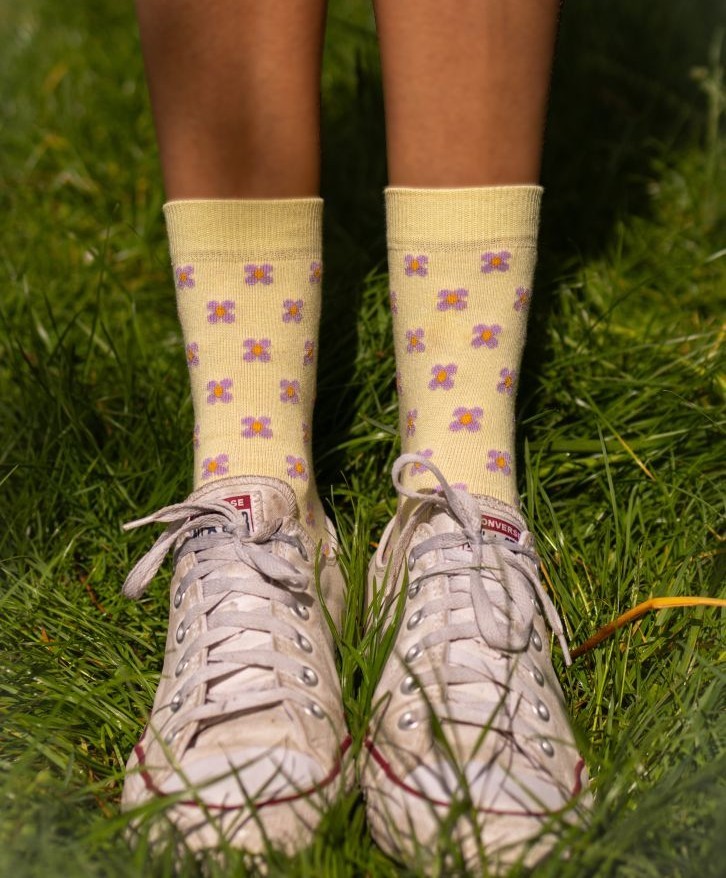 Chaussettes petites fleurs...