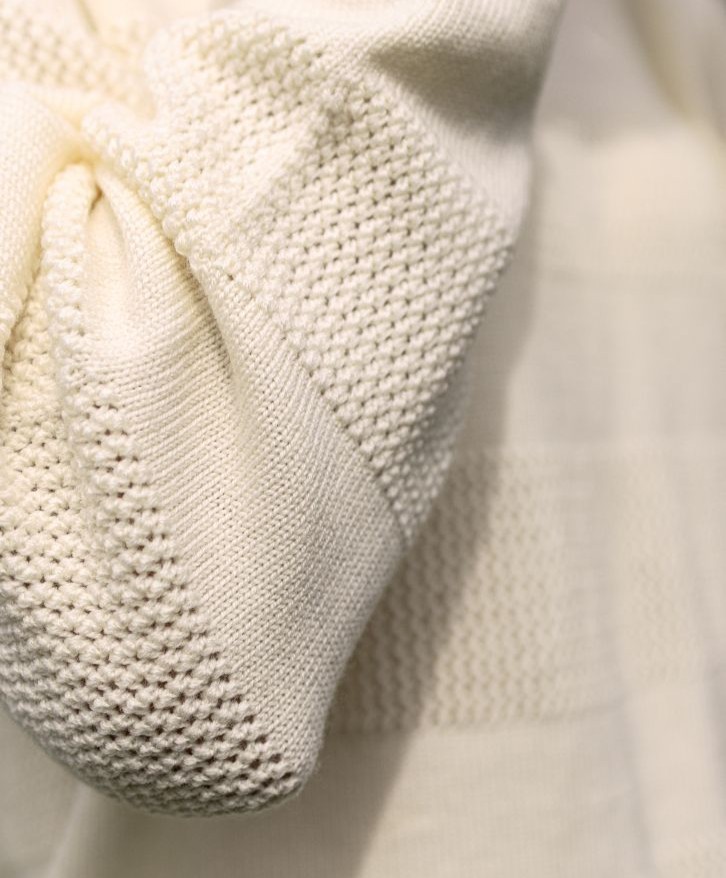 Pull mérinos ajouré écru -