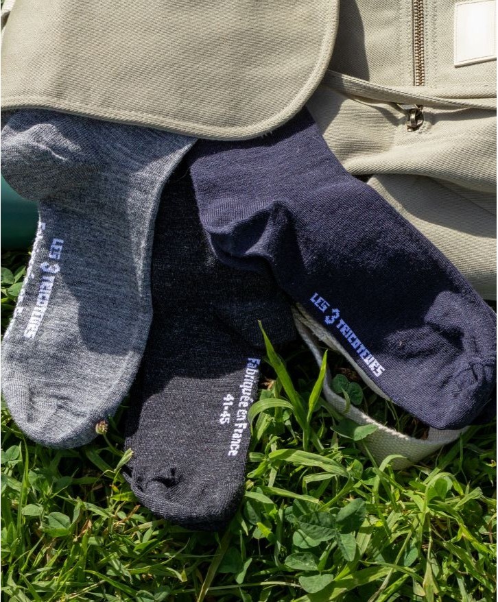 Pack 3 paires chaussettes en laine française