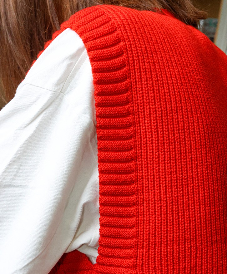 Pull sans manches coquelicot -