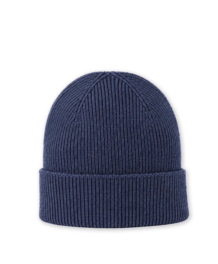 Bonnet en laine mérinos bleu marine