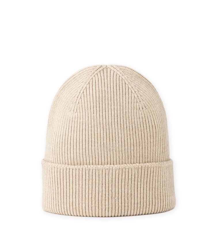 Bonnet en laine mérinos beige
