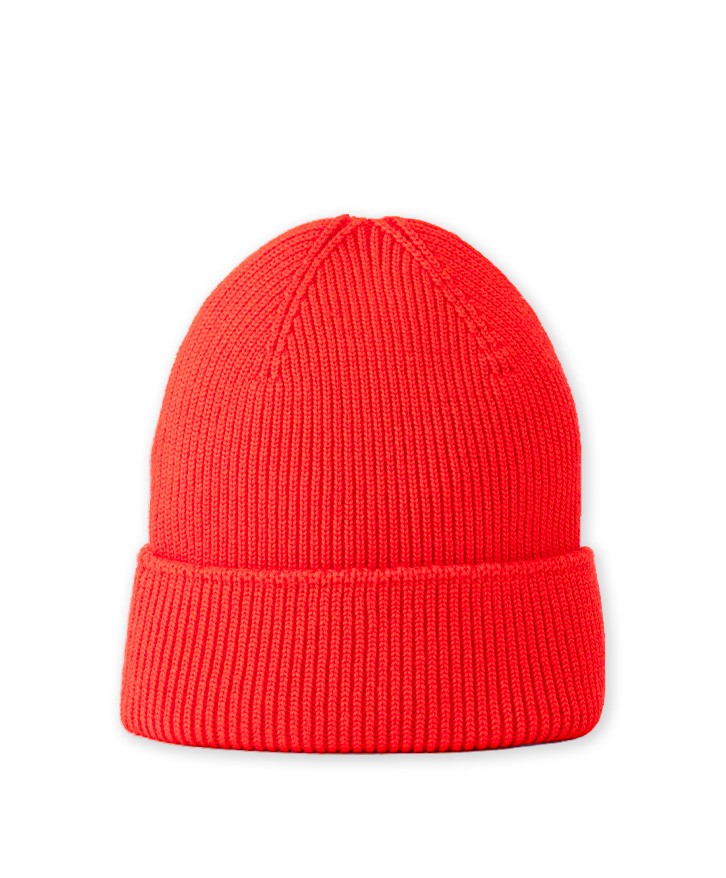 Bonnet en laine mérinos rouge -