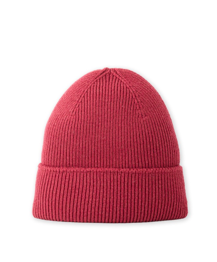 Bonnet en laine mérinos bordeaux