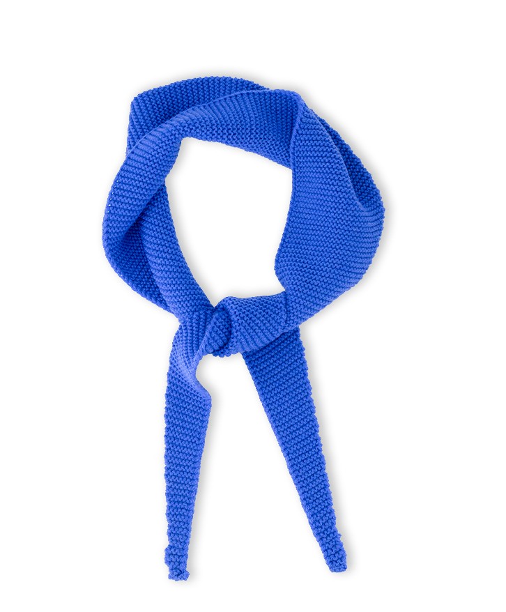 Foulard en laine mérinos bleu roi -