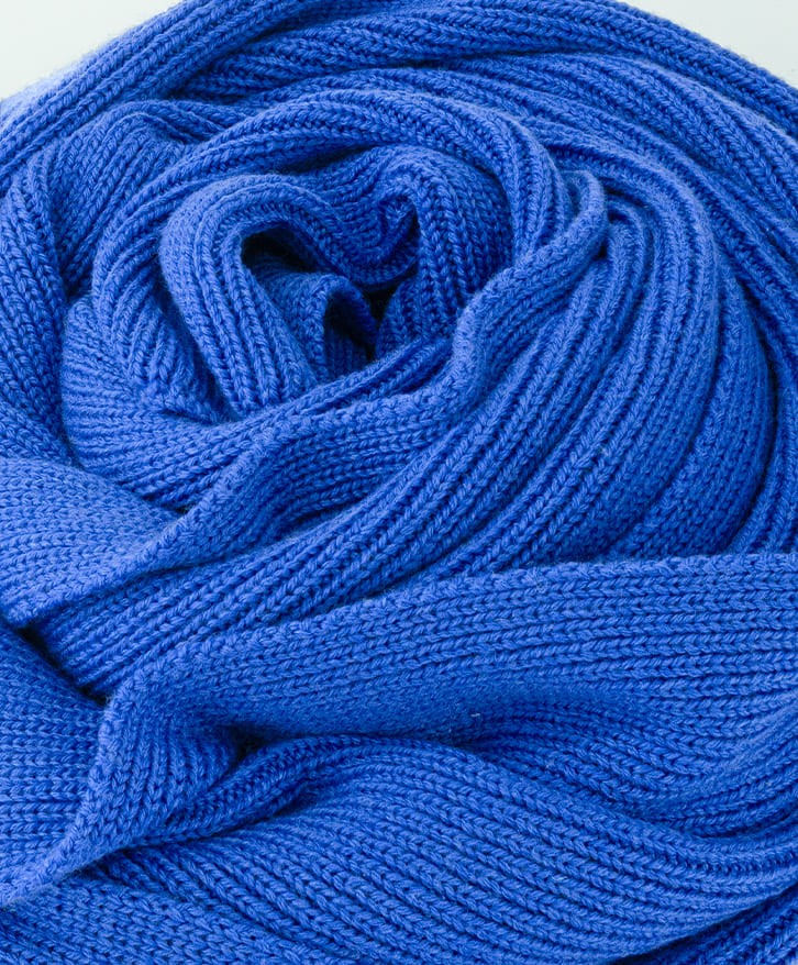 Echarpe bleu roi en laine mérinos