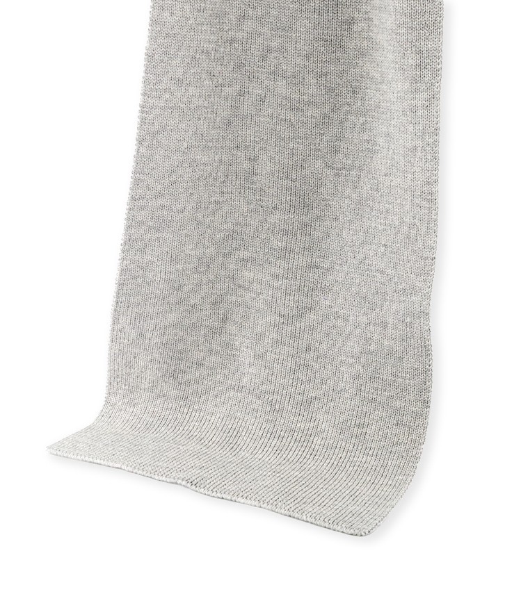 Echarpe gris chiné en laine mérinos -