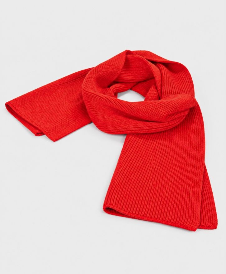 Echarpe rouge en laine mérinos -
