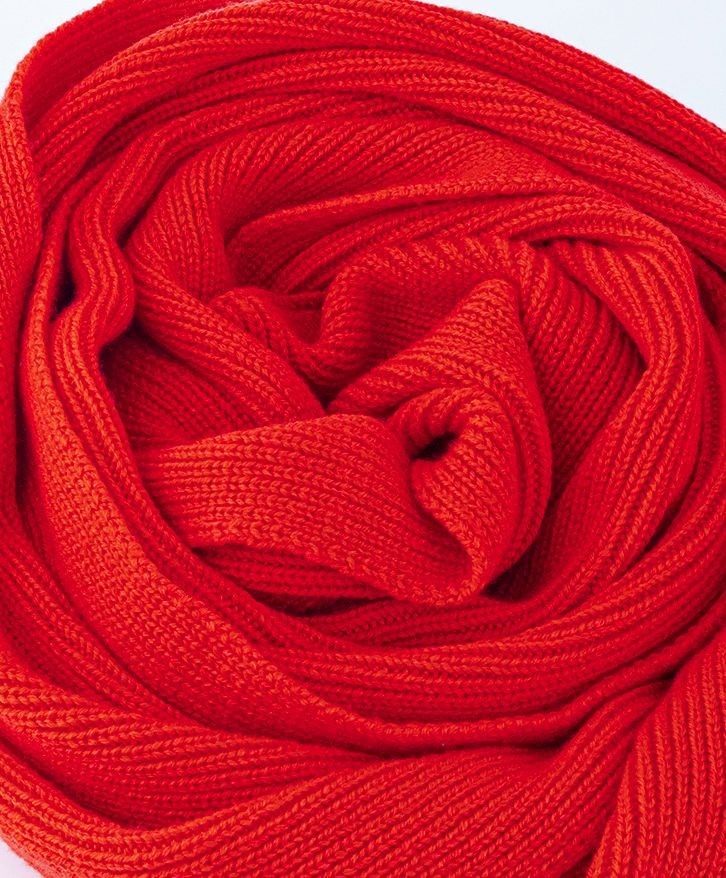 Echarpe rouge en laine mérinos -