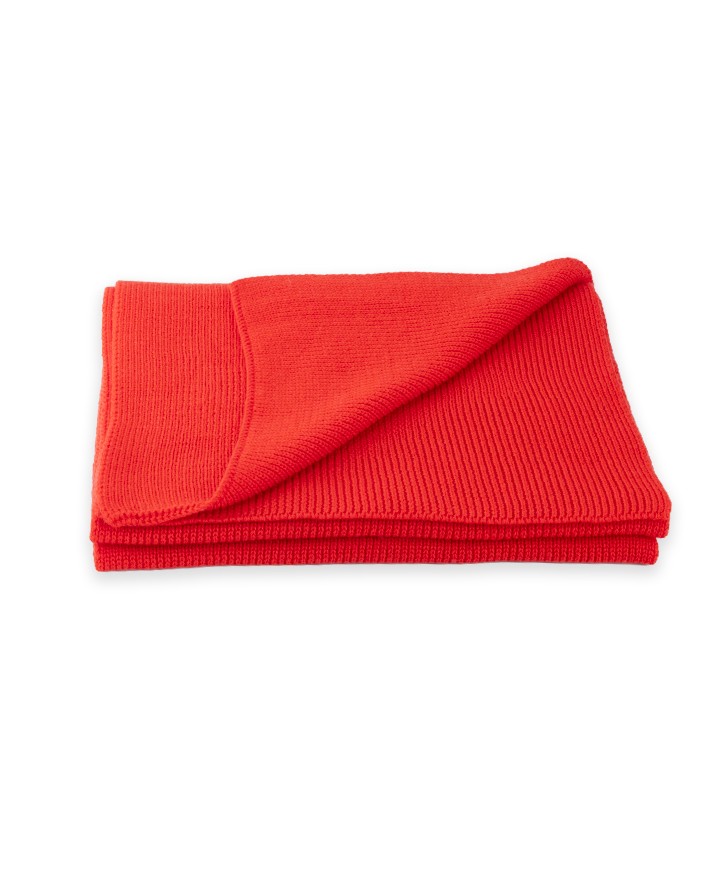 Echarpe rouge en laine mérinos -