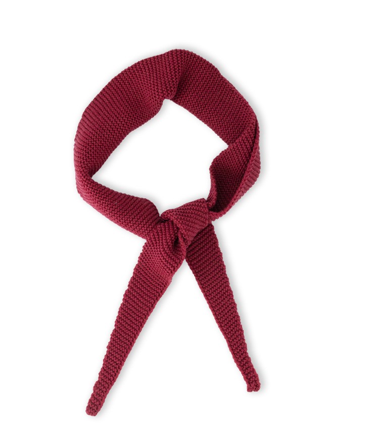 Foulard en laine mérinos bordeaux -